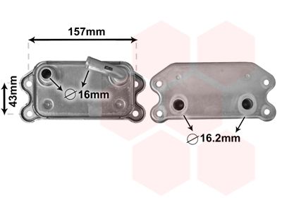 VAN WEZEL Eļļas radiators, Motoreļļa 59003169